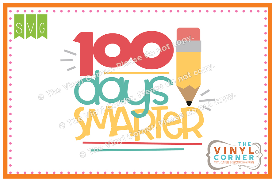 100 Days Smarter SVG Clipart Design