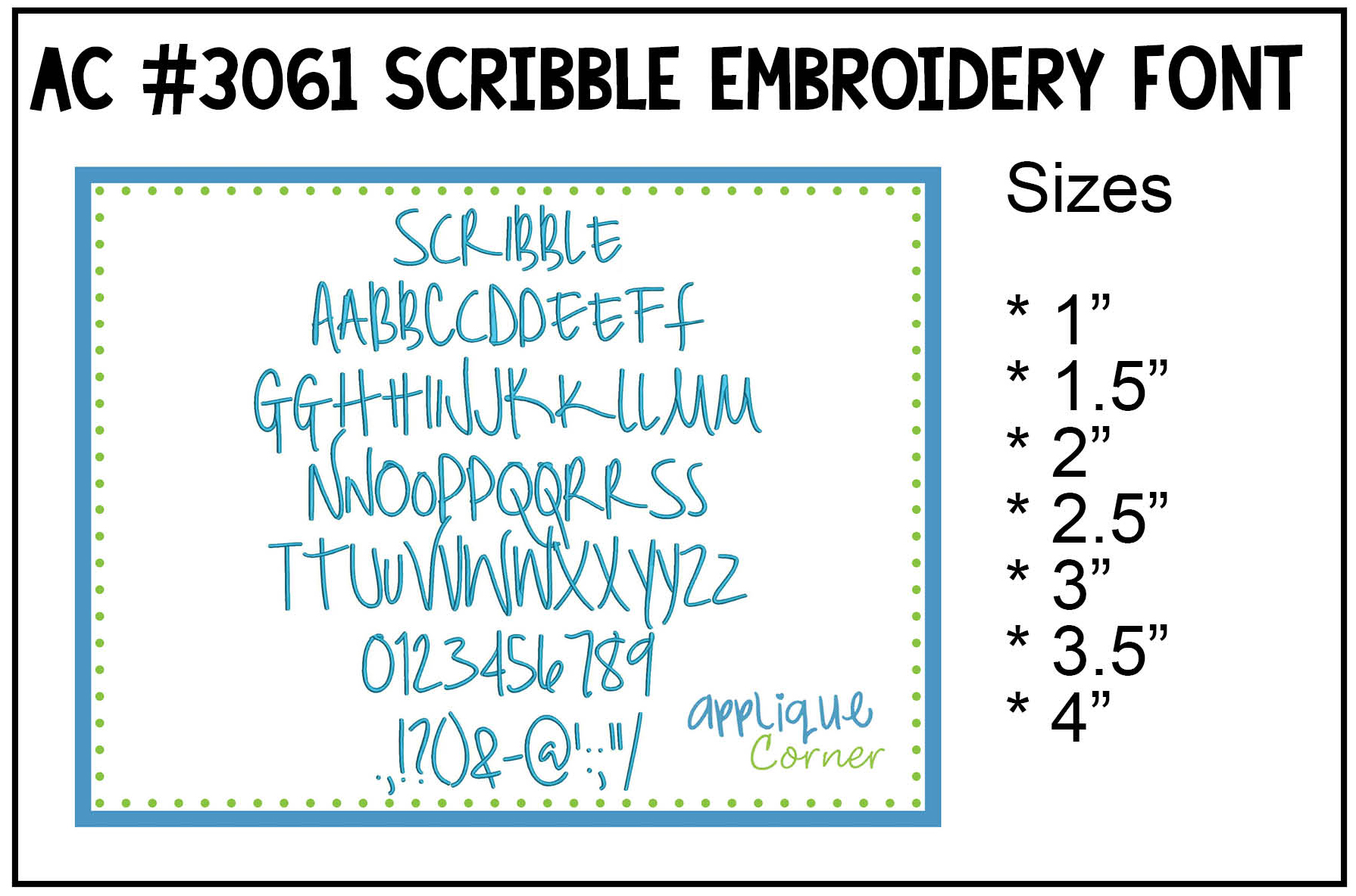 Scribble Embroidery Font