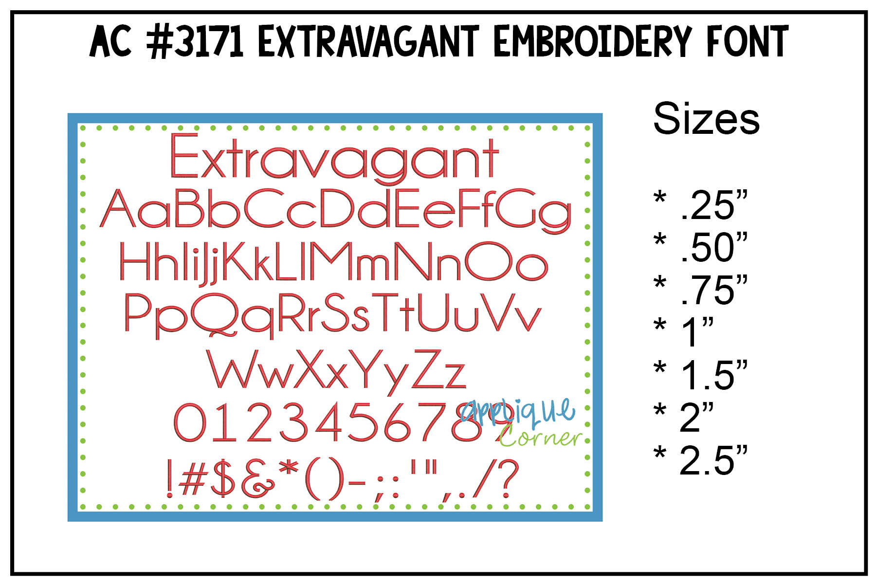 Extravagant Embroidery Font