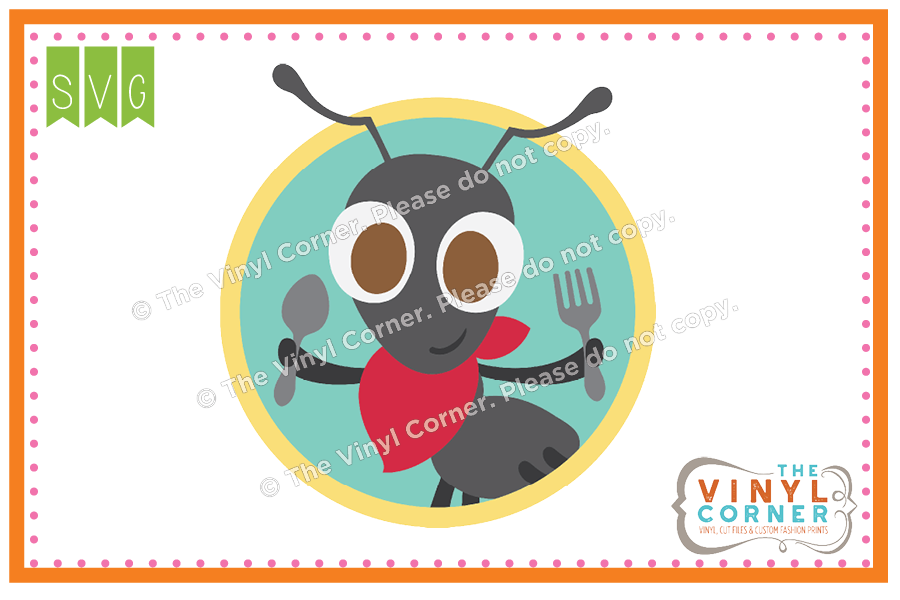 Ant In Circle Cuttable SVG Clipart Design