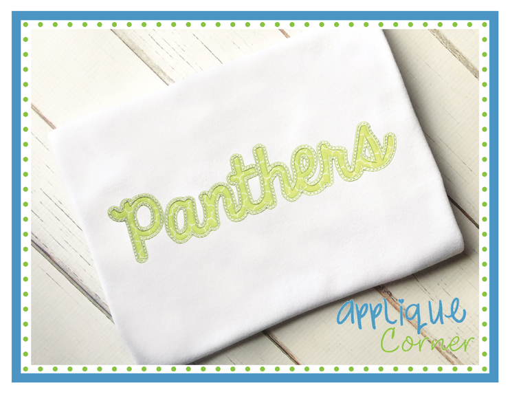 Panthers Script Applique Design