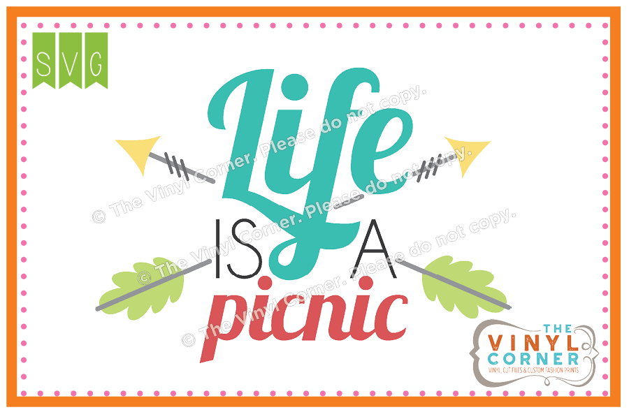 Life Is A Picnic Cuttable SVG Clipart Design