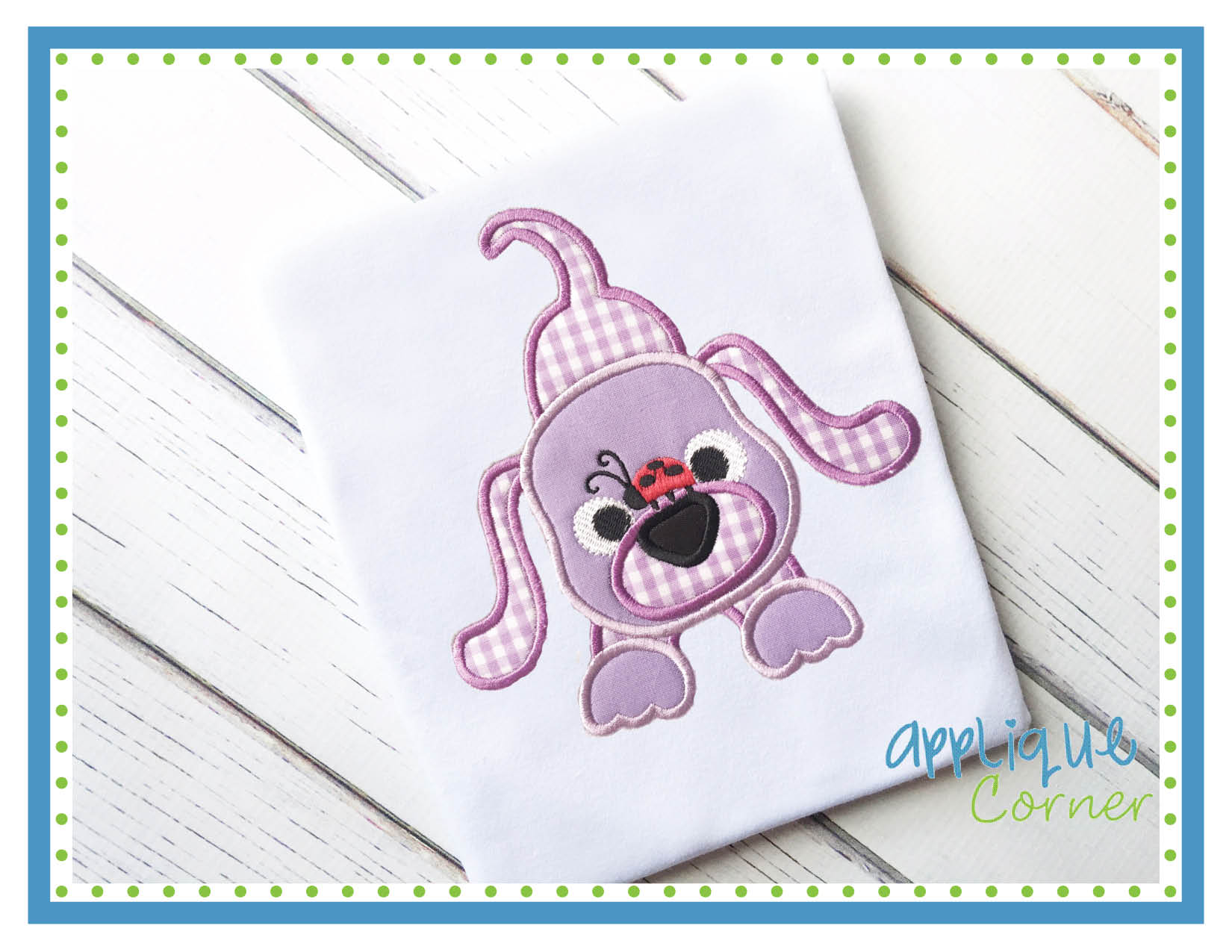 Puppy with Bug Applique Design