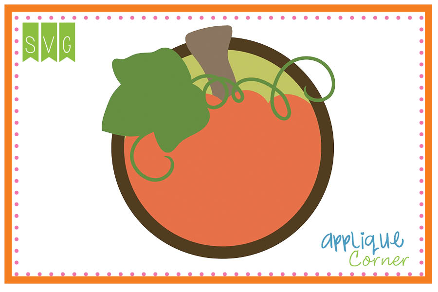 Pumpkin Circle Cuttable SVG Clipart