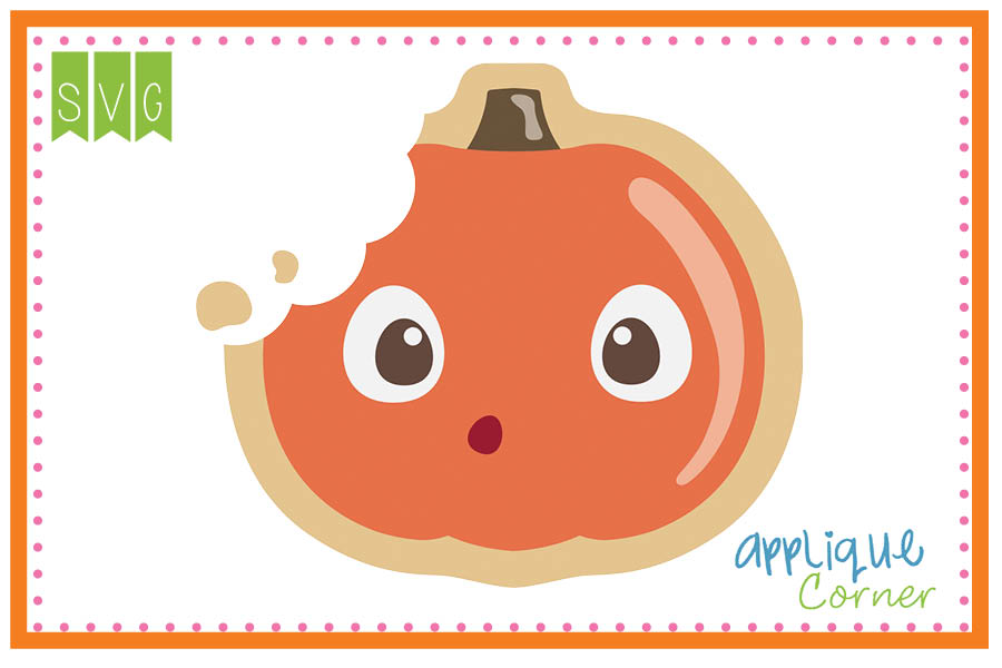 Pumpkin Cookie Cuttable SVG Clipart