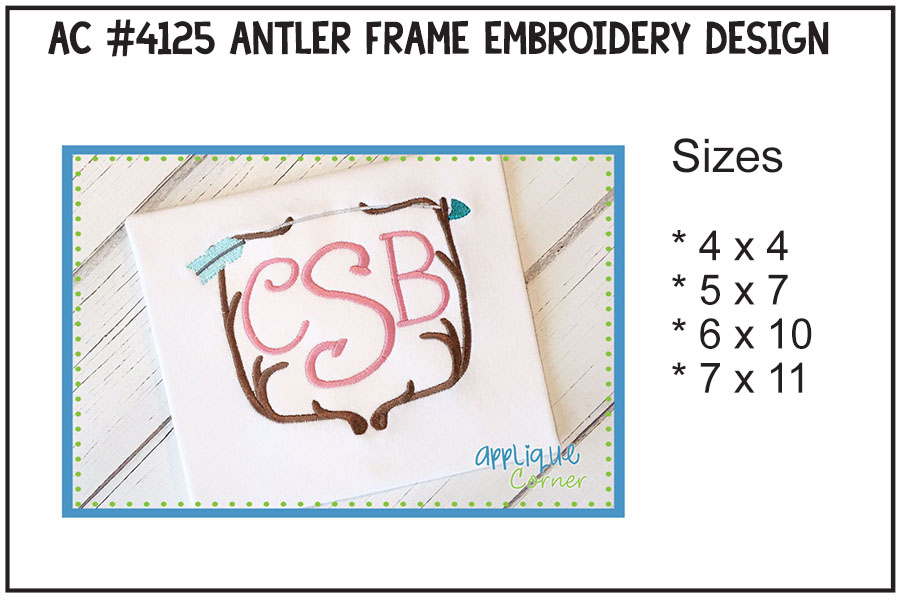 Antler Frame Embroidery Design