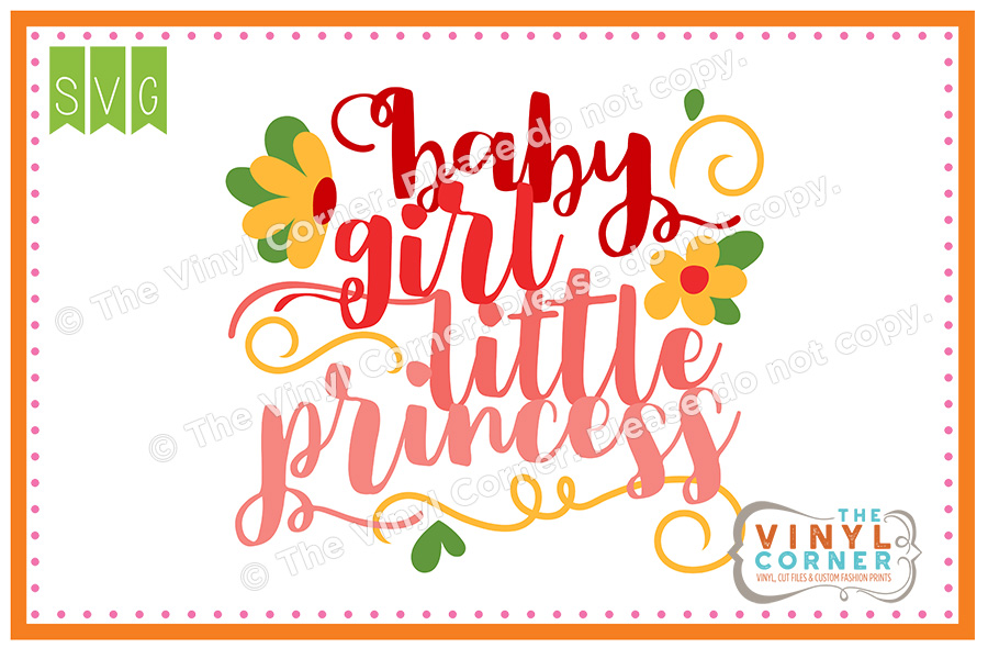 Baby Girl Little Princess Cuttable SVG Clipart Design