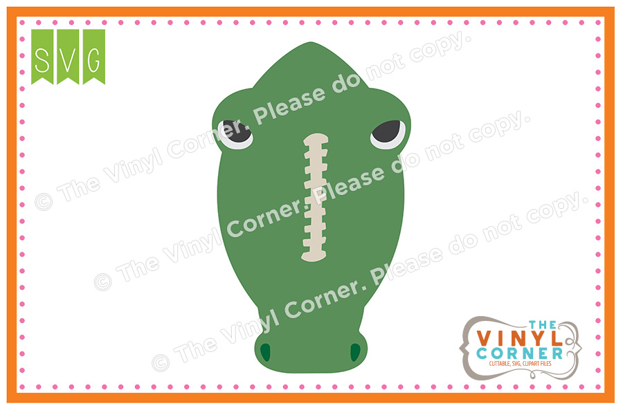 Gator Football Mascot Cuttable SVG Clipart Design