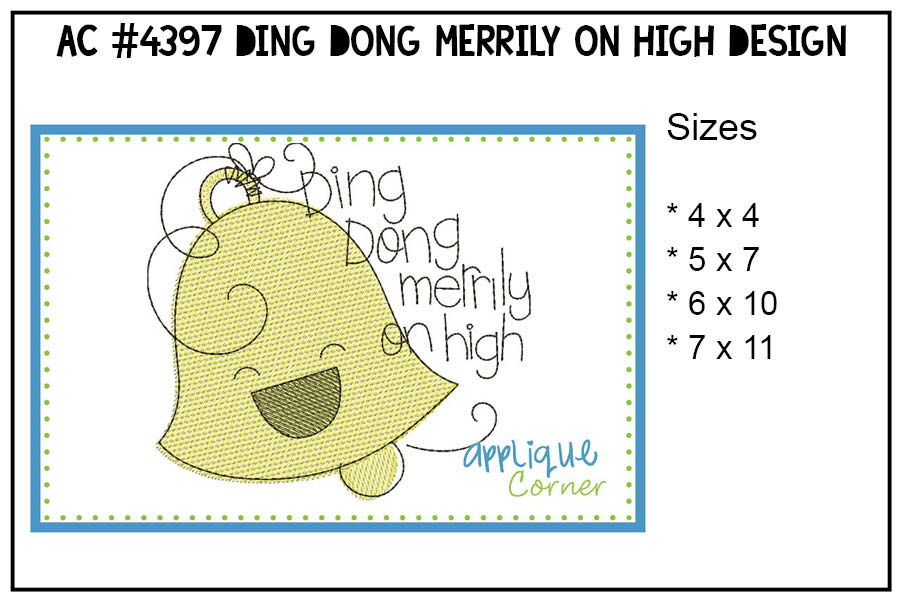 Ding Dong Merrily on High Motif Embroidery Design