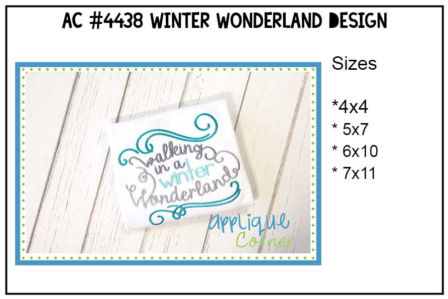 Walking in a Winter Wonderland Applique Design