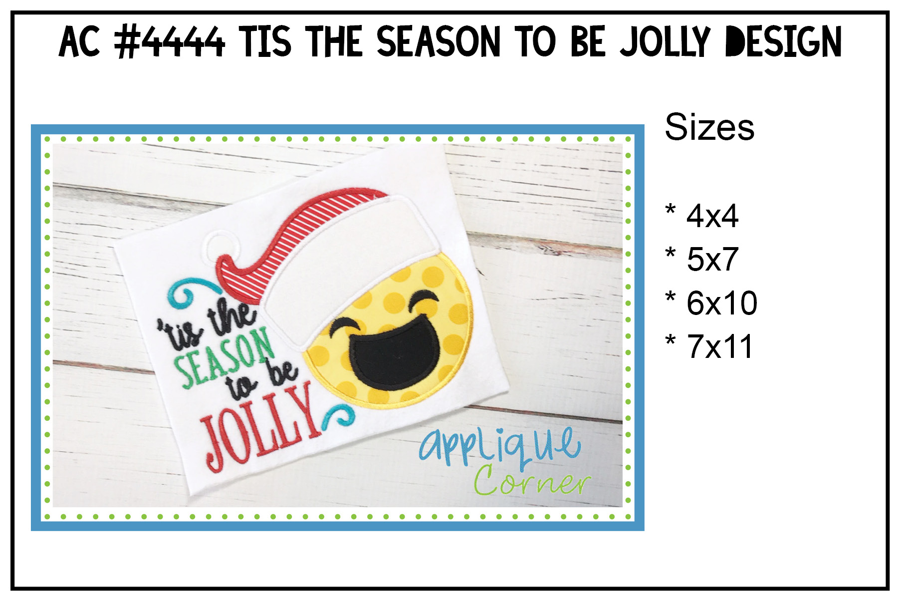 Tis the Season to be Jolly Applique Design