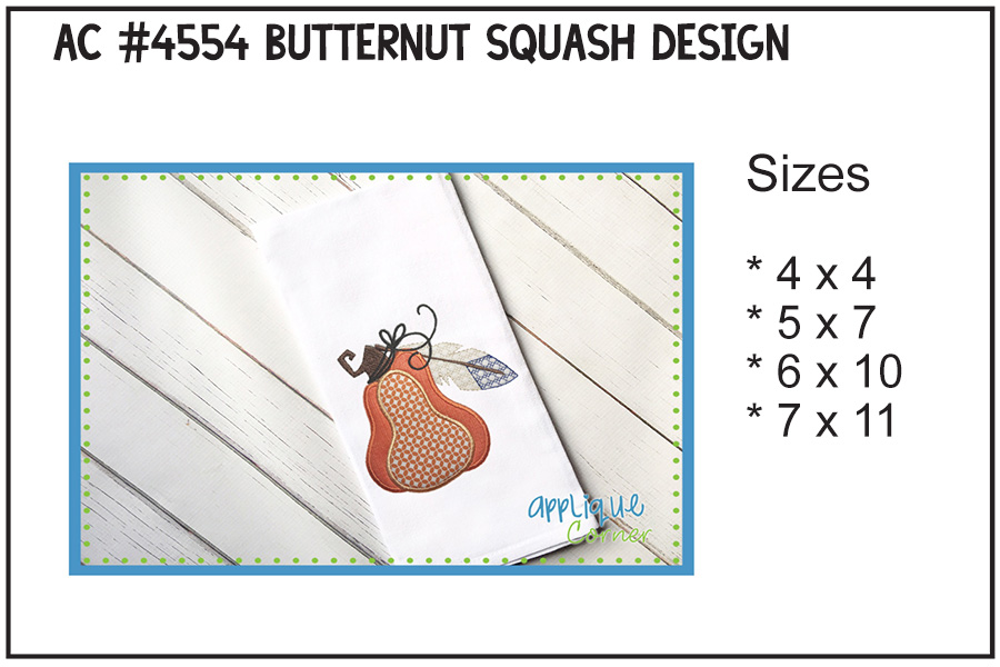 Butternut Squash Applique Design