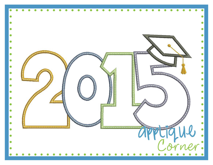 2015 Graduation Applique Design