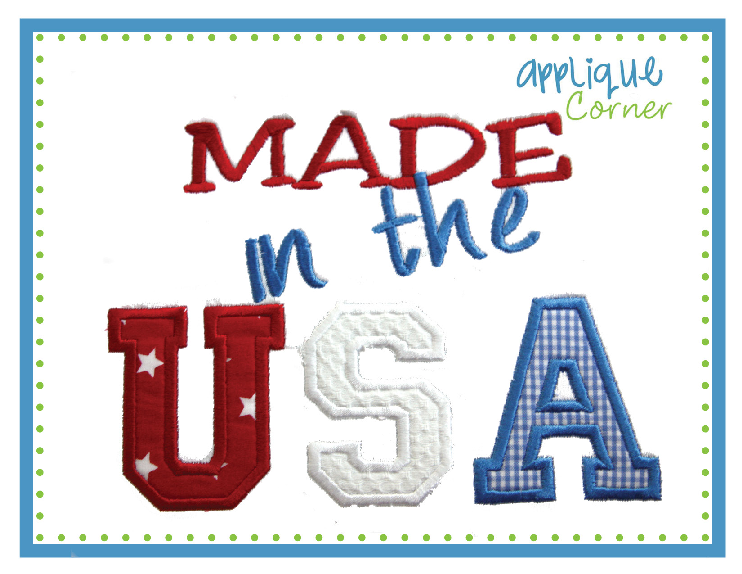 Made in the USA Applique Design