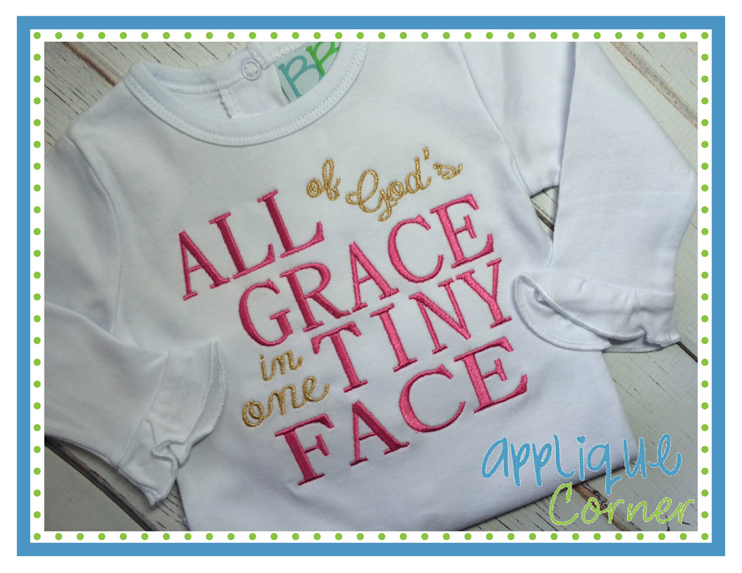 All Gods Grace Embroidery Design
