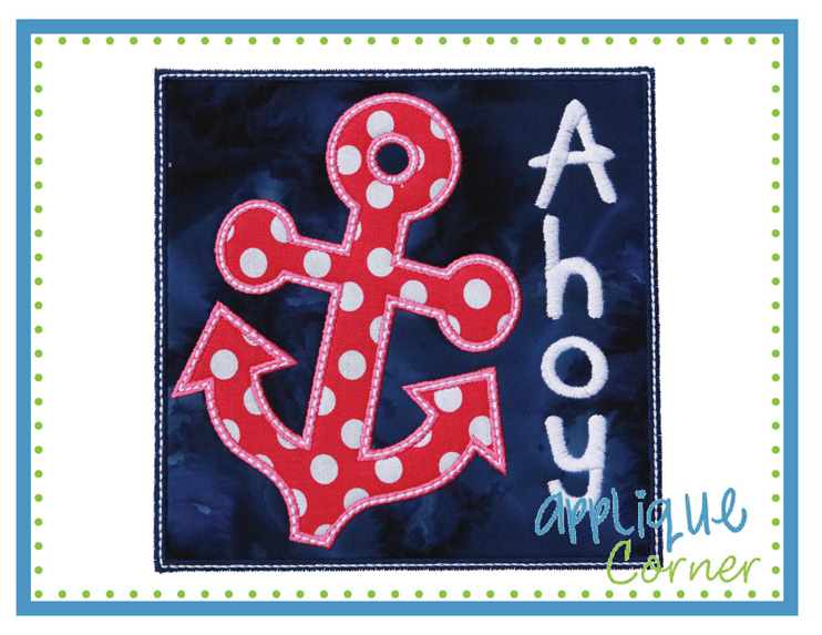 Anchor Patch Applique Design