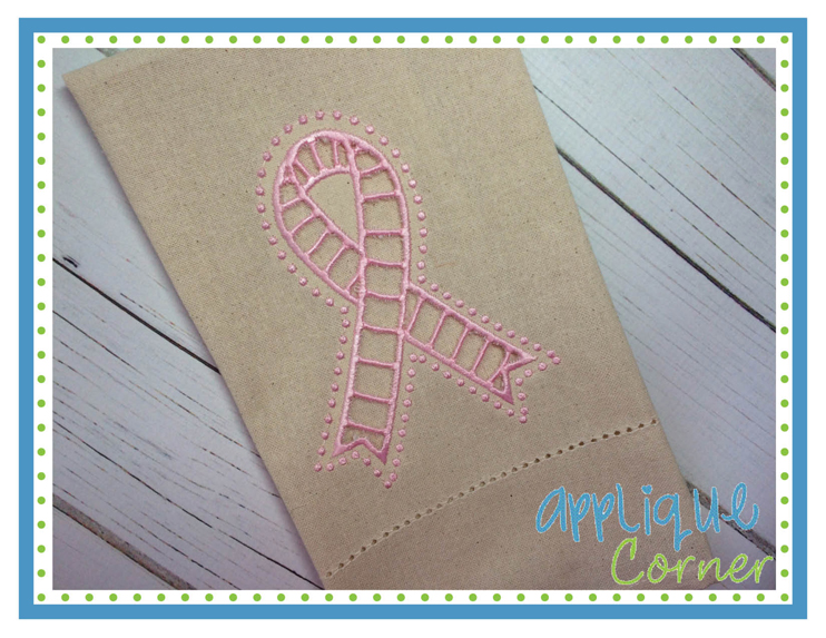 Awareness Ribbon Cutwork Embroidery Design