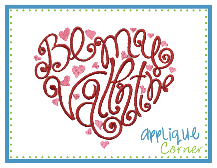 Be My Valentine Thin Embroidery Design