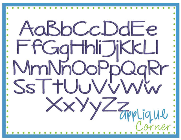 Beach Day Embroidery Font