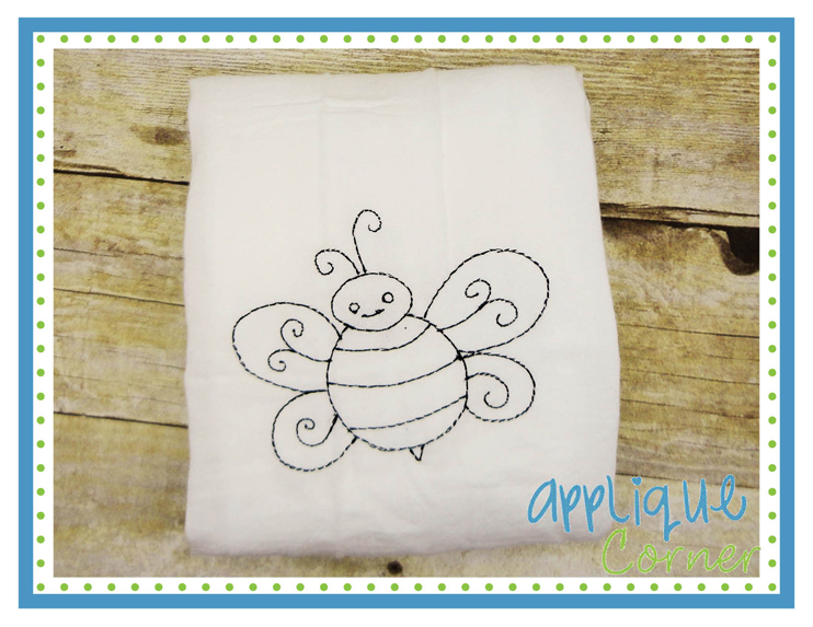 Bee 1 Sketch Embroidery Design