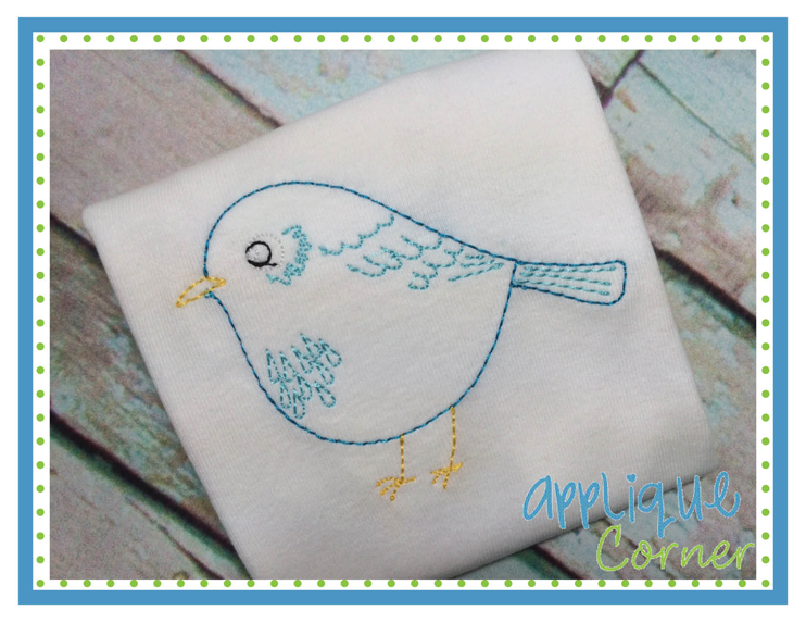 Bird Sketch Embroidery Design