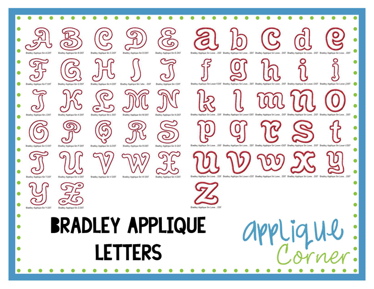 Bradley Applique Font