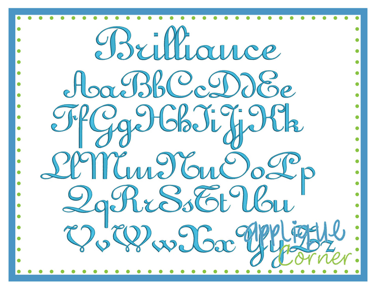 Brilliance Embroidery Font