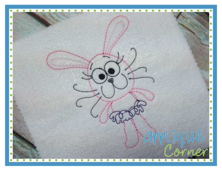 Bunny 1 Sketch Embroidery Design