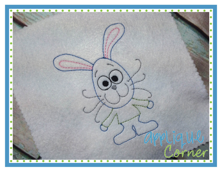 Bunny 2 Sketch Embroidery Design