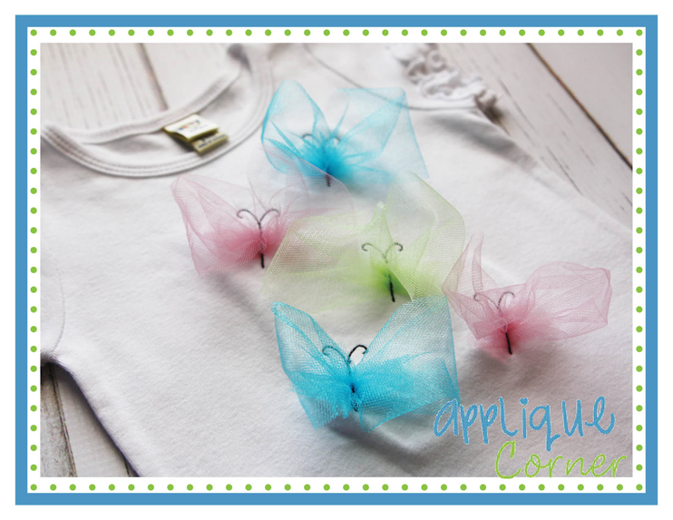 Butterfly Tulle Embroidery Design
