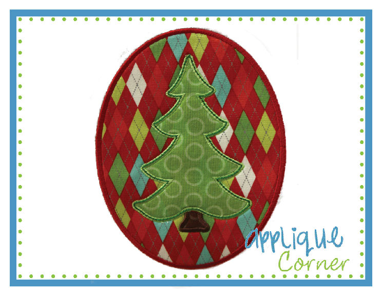 Christmas Tree Patch Applique Design