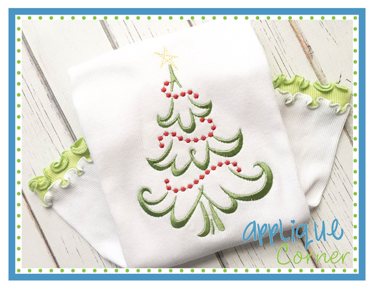 Christmas Tree Beaded Embroidery Design