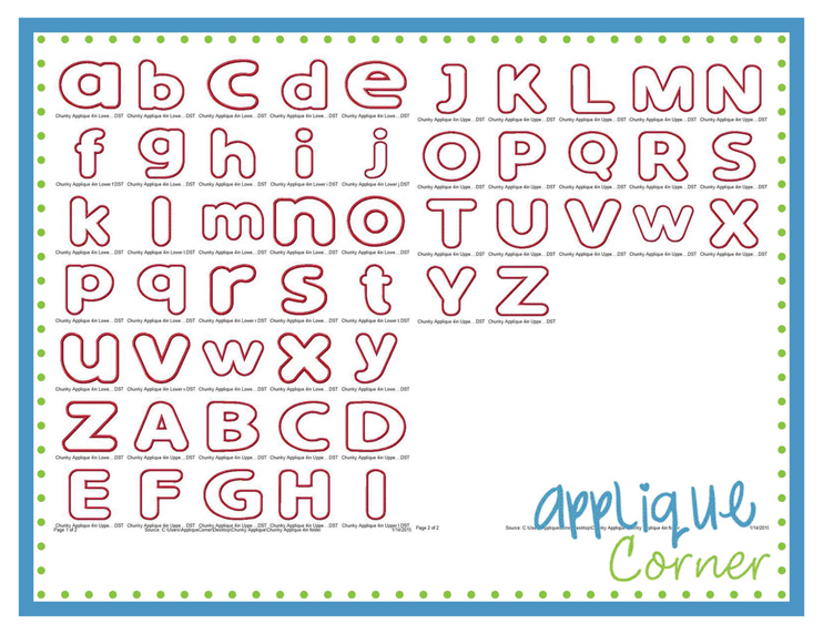 Chunky Applique Font