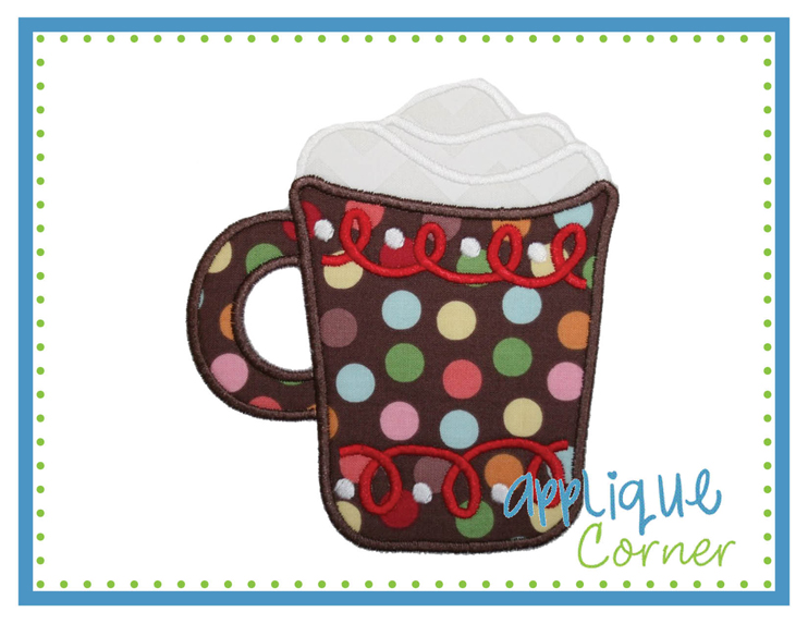 Cocoa Mug with Whipped Topping Applique Design