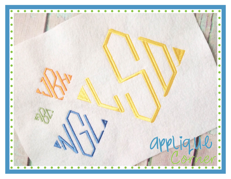Diamond Monogram Font Regular Embroidery Font