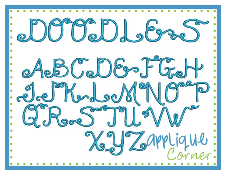 Doodles Embroidery Font
