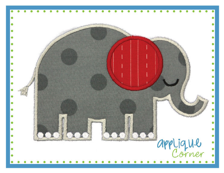 Elephant Baby Applique Design