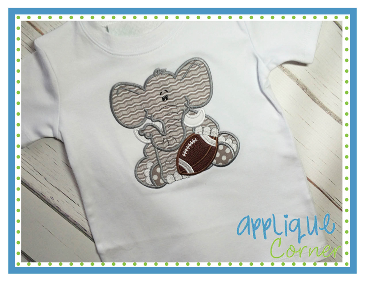 Elephant Baby Boy with Football Applique Design