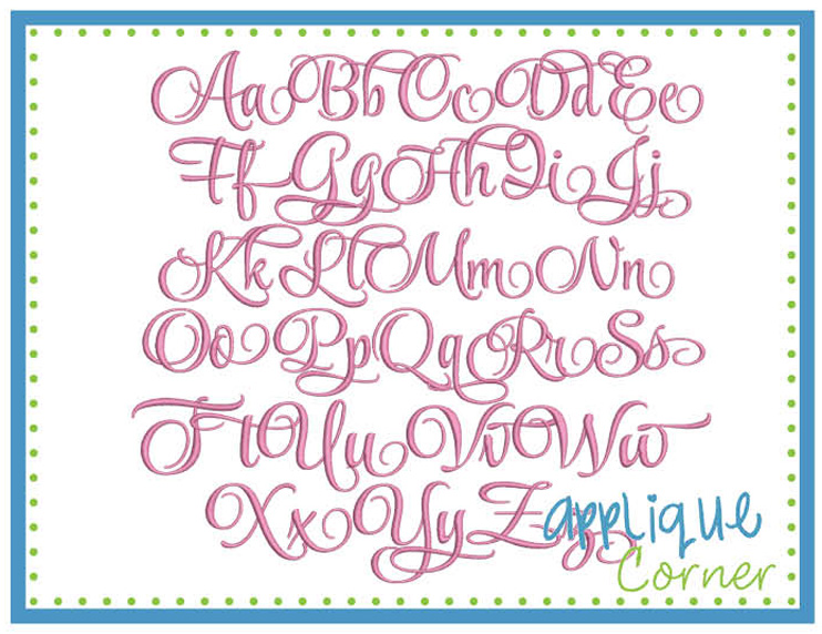 Elizabeth Embroidery Font