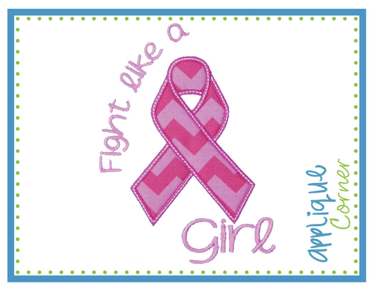 Fight Like a Girl Applique Design