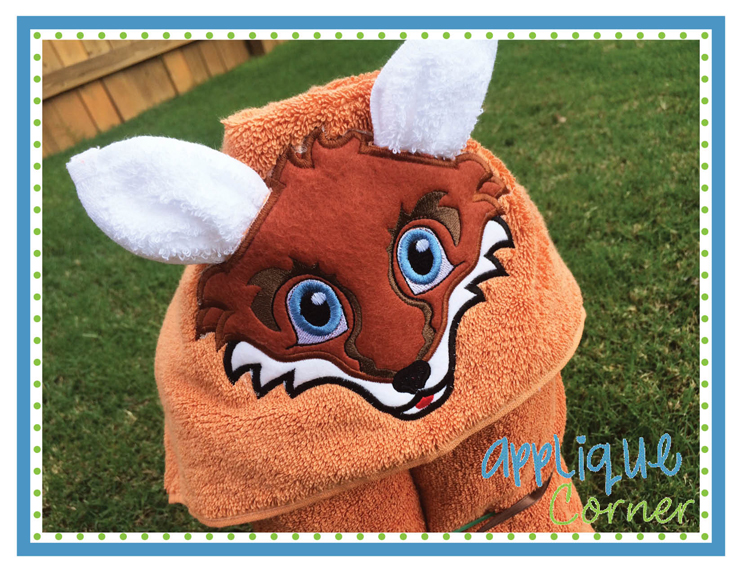 Fox with Ears for Towel Applique Design