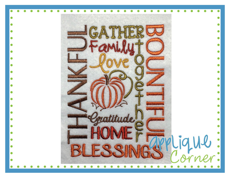 Gather Together Embroidery Design