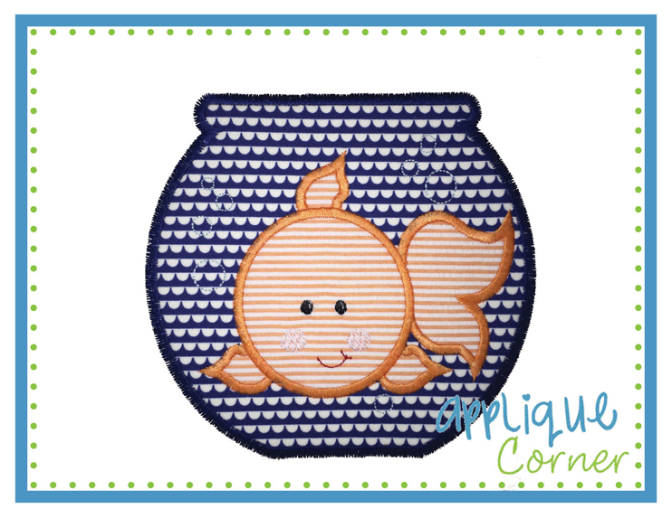 Goldfish in Bowl Applique Design