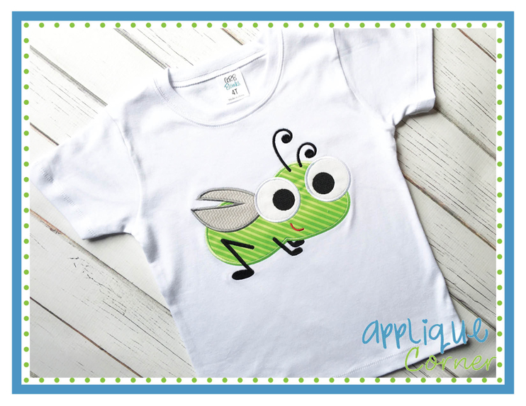 Grasshopper Big Eyes Applique Design