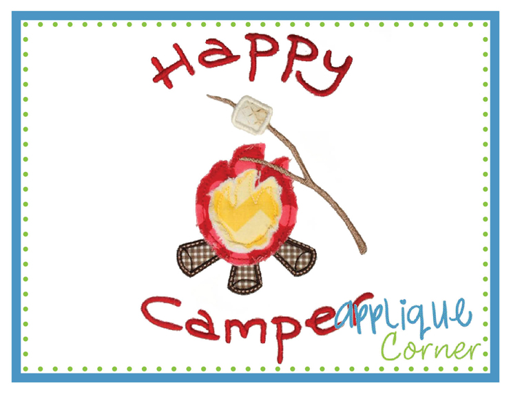 Happy Camper Applique Design