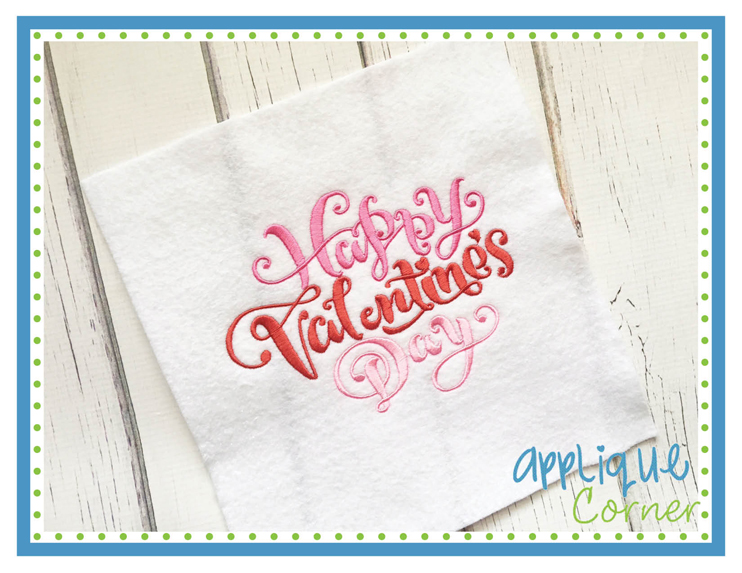Happy Valentine's Day 2 Embroidery Design