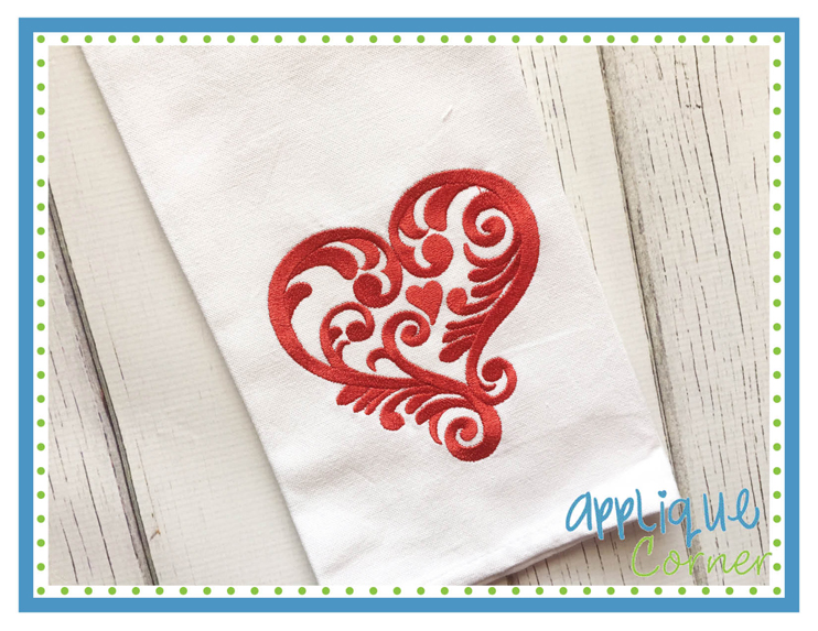 Heart Fancy Embroidery Design