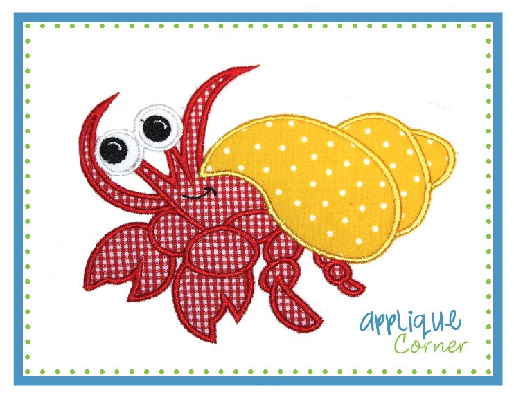 Hermit Crab Applique Design