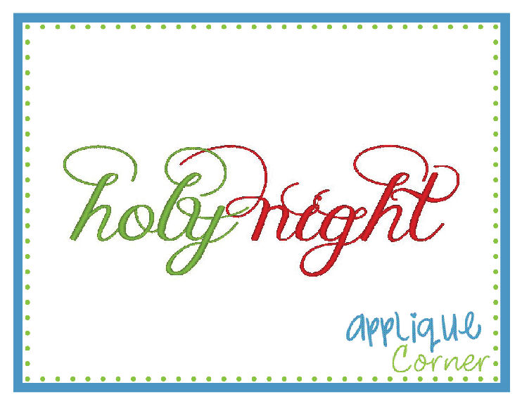 Holy Night Embroidery Design