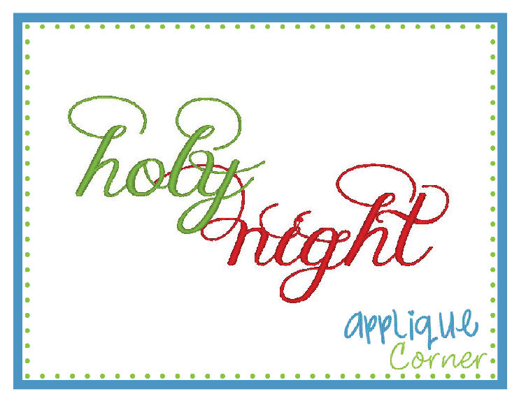 Holy Night Stacked Embroidery Design